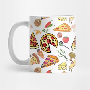 Cute Pizza Pattern Mug